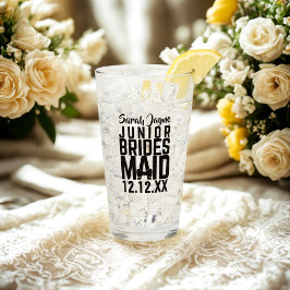 Anpassningsbar Junior Bridesmaid Namn Keepsakglass Glaskopp