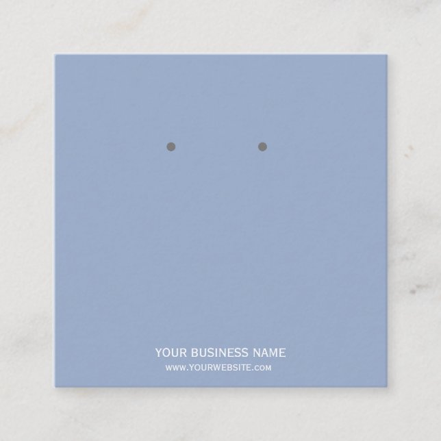 Anpassningsbar Juvelry Earring Visning Card Fyrkantigt Visitkort (Framsida)