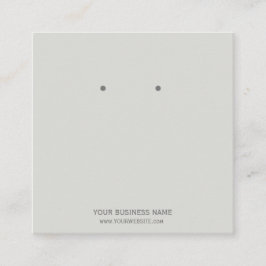 Anpassningsbar Juvelry Earring Visning Card Fyrkantigt Visitkort