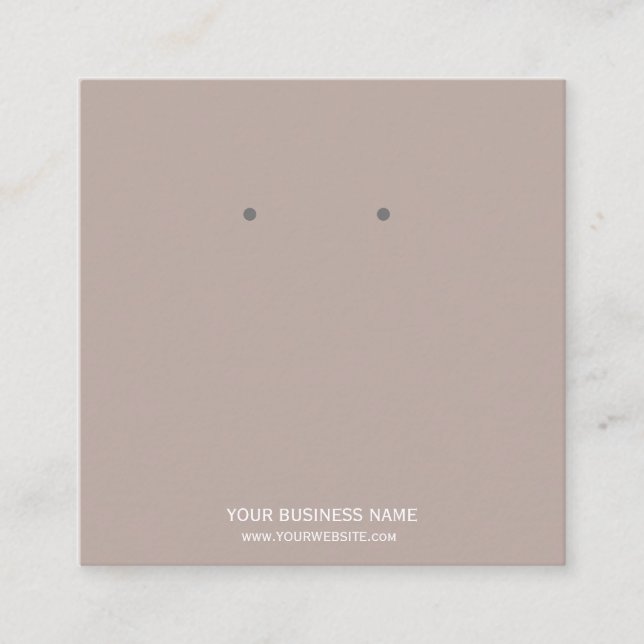 Anpassningsbar Juvelry Earring Visning Card Fyrkantigt Visitkort (Framsida)