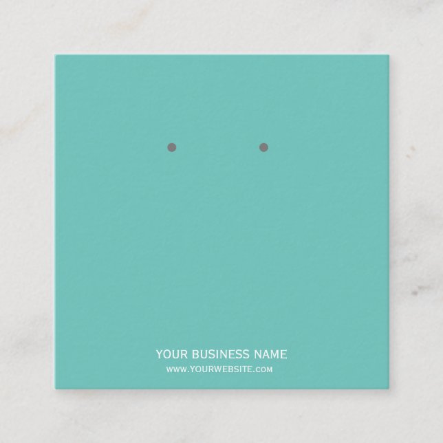 Anpassningsbar Juvelry Earring Visning Card Fyrkantigt Visitkort (Framsida)