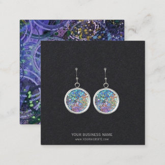 Anpassningsbar Juvelry Earring Visning Card Fyrkantigt Visitkort