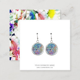 Anpassningsbar Juvelry Earring Visning Card Fyrkantigt Visitkort