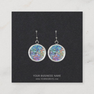 Anpassningsbar Juvelry Earring Visning Card Fyrkantigt Visitkort