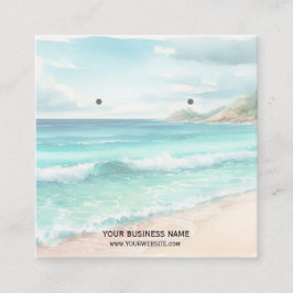 Anpassningsbar Juvelry Earring Visning Card Fyrkantigt Visitkort