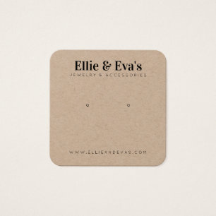 Anpassningsbar Juvelry Earth Friendly Visning Card Fyrkantigt Visitkort