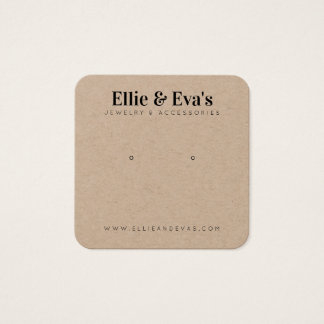 Anpassningsbar Juvelry Earth Friendly Visning Card Fyrkantigt Visitkort