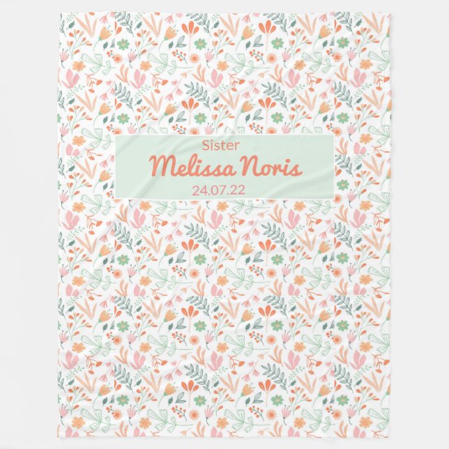 Anpassningsbar JW Baptism-gåvor för systrar - rosa Fleecefilt (Framsidan)