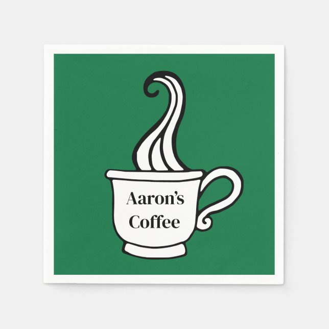 Anpassningsbar Kaffe Napkins Pappersservett (Framsidan)