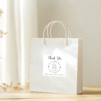 Anpassningsbar-kaffeköp lägg till Logotypens moder Fyrkantigt Klistermärke