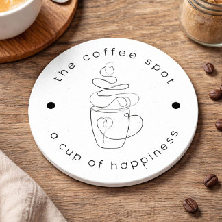 Anpassningsbar-kaffeköp lägg till Logotypens moder Underlägg Papper Rund