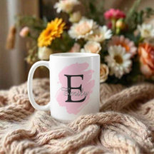 Anpassningsbar kaffemugg med monogram och namn