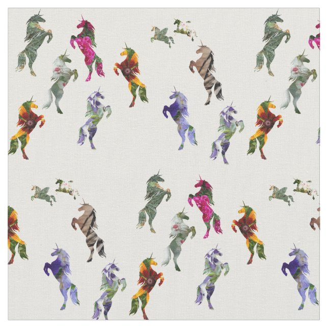 Anpassningsbar kammade tygUnicorns för bomull (56" Tyg (Närbild)