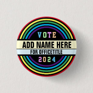 Anpassningsbar Kampanj Button Rainbow Knapp