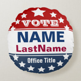 Anpassningsbar Kampanj Pillow Rund Kudde