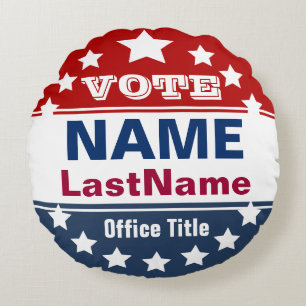 Anpassningsbar Kampanj Pillow Rund Kudde