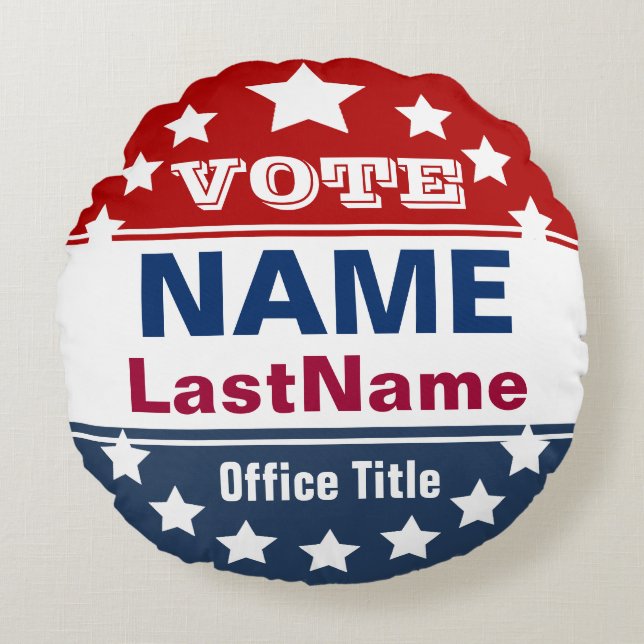 Anpassningsbar Kampanj Pillow Rund Kudde (Framsidan)