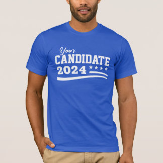 Anpassningsbar Kandidatland Namn Kampanj T Shirt