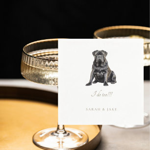 Anpassningsbar Käpp Corso Pet Bröllop Napkins Pappersservett