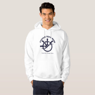 Anpassningsbar kapten Boat Nautical Gift Hoodie