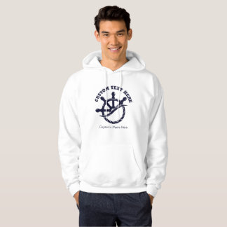 Anpassningsbar kapten Boat Nautical Gift Hoodie