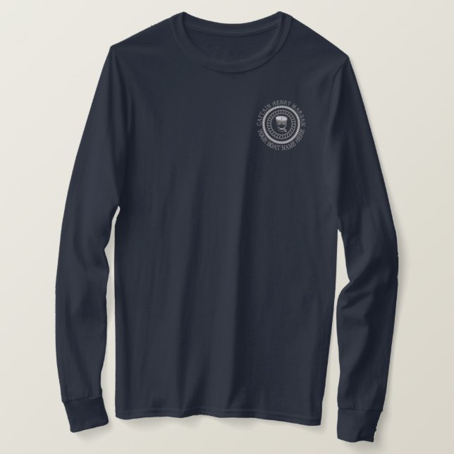 Anpassningsbar kaptenen och ankaret namn t shirt (Design framsida)