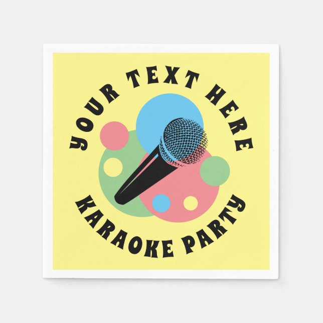 Anpassningsbar karaoke party-blöjor med audio mikr pappersservett (Framsidan)