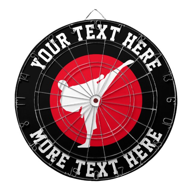 Anpassningsbar karate dartboard med martialkonst d darttavla (Framsidan)