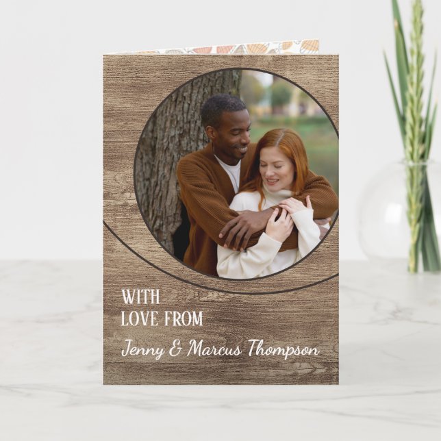 Anpassningsbar Kärlek för ett Happy thanksgiving H Helgkort (Framsida)