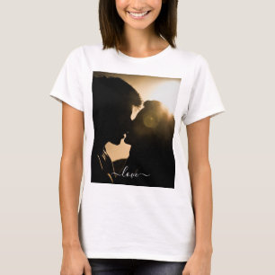 Anpassningsbar Kärlek-fotot-skifttangenten med tex T Shirt