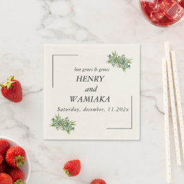 Anpassningsbar KÄRLEK GROW & GROW Bröllop Napkins Pappersservett
