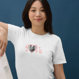 Anpassningsbar KÄRLEK Heart Photo Personlig Romant T Shirt