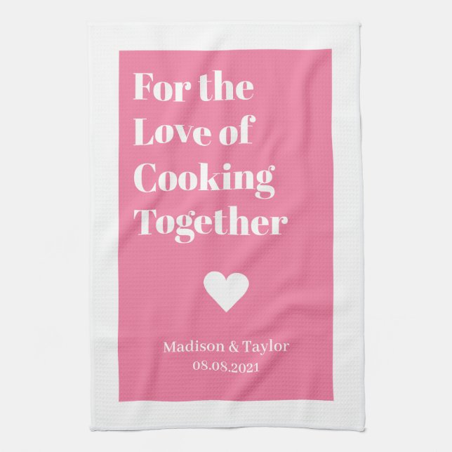 Anpassningsbar KÄRLEK kökshandduk för (Vertikal)