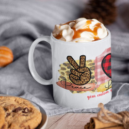 Anpassningsbar Kärlek Peace Corgi Valentindagen Hu Kaffemugg