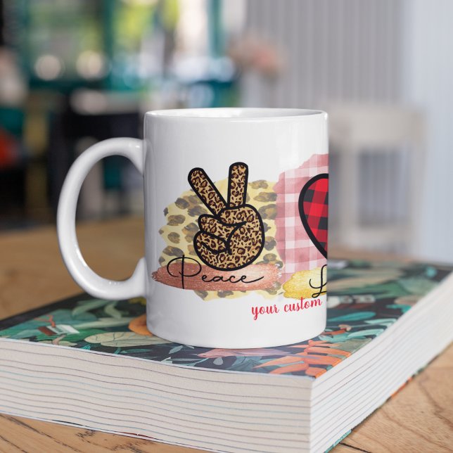 Anpassningsbar Kärlek Peace Maltese Valentine Day  Kaffemugg (Skapare uppladdad)