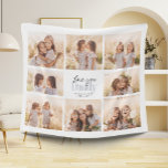 Anpassningsbar Kärlek You pappa Fars dag Photo Col Fleecefilt<br><div class="desc">Kärlek du pappa! En vacker,  modern fotosamlingspresent för en älskad far kombinerar handskript med modern typografi och layout. Fyll den här anpassningsbarnas filt med 8 favoritfoton från barnfamiljer,  bröllop och andra livsevenemang och ge pappa ansikte ett leende i åratal till komen.</div>