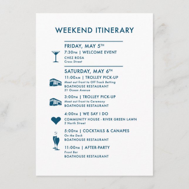 Anpassningsbar Karta Bröllop välkomstkort för MELI Tilläggskort (Baksida)