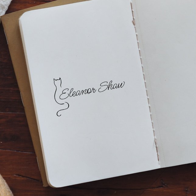 Anpassningsbar Kat-skript Namn Stämpel (Skapare uppladdad)