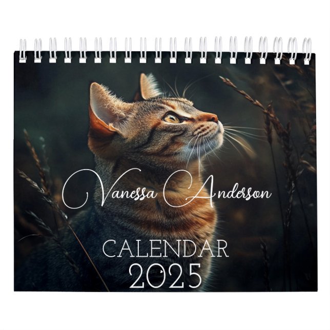 Anpassningsbar katt-tema kalender med anteckningar (Omslag)