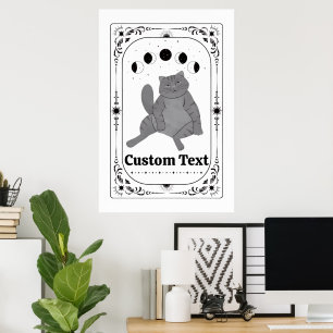 Anpassningsbar Kattälskare Tarot Zodiak Celestia M Poster