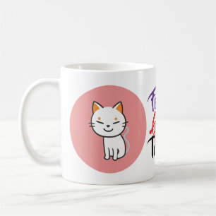 Anpassningsbar Kawaii Cat Mugg Cute Personlig Gi