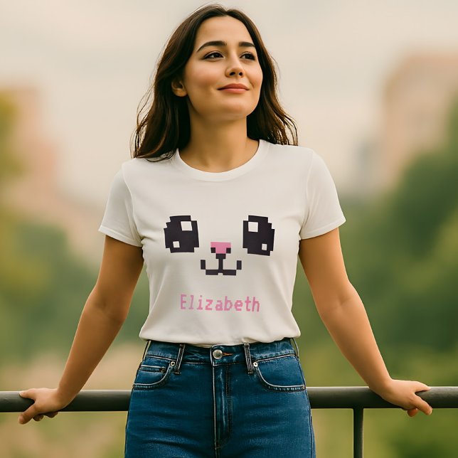 Anpassningsbar Kawaii Pixel Bunny T-Shirt (Skapare uppladdad)
