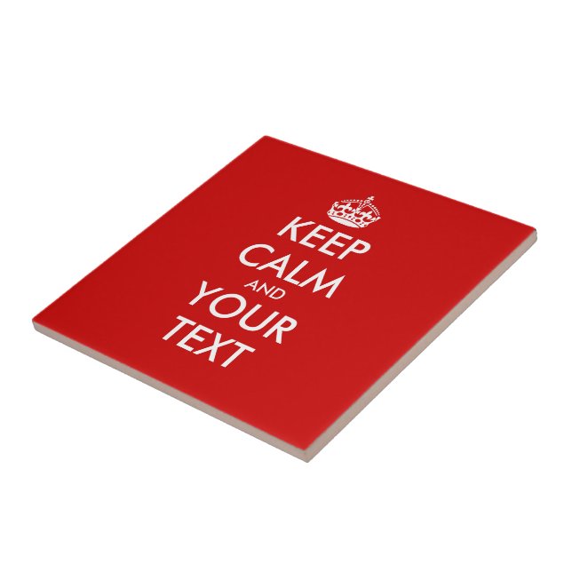 Anpassningsbar Keep Calm-platta | Anpassningsbar t Kakelplatta (Sidan)