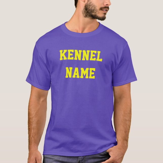 ANPASSNINGSBAR KENNEL NAMN TEE SHIRT (Framsida)
