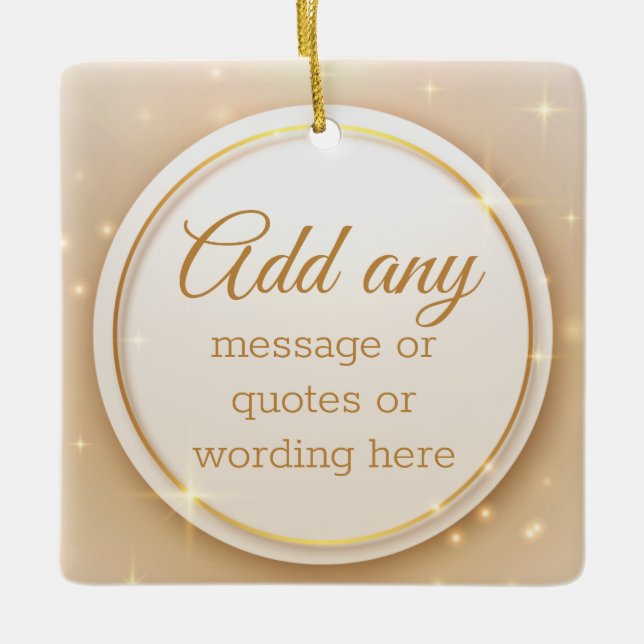 Anpassningsbar Keramiska prydnadsföremål i Guld me Julgransprydnad Keramik (Framsida)