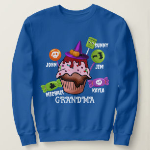 Anpassningsbar Kid Namn Grandma Nana Halloween Can T Shirt