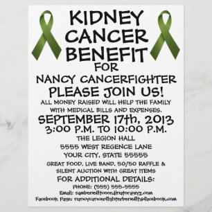Anpassningsbar Kidney Cancer Benefit Flyer