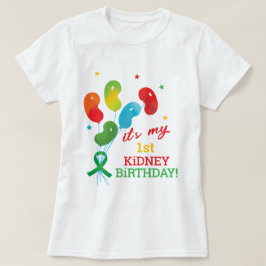 Anpassningsbar Kidney Transplant Birthday-årsdagen T Shirt