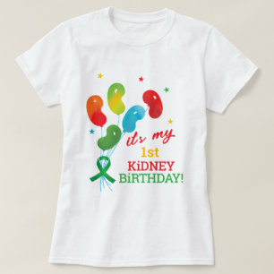 Anpassningsbar Kidney Transplant Birthday-årsdagen T Shirt