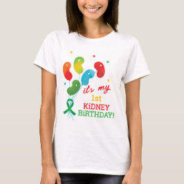 Anpassningsbar Kidney Transplant Birthday-årsdagen T Shirt